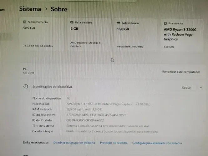 Computador completo + Monitor 23 + Teclado e mouse