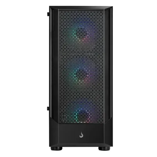 Gabinete Gamer Rise Mode Wave Black, Mid Tower, Lateral em Vidro Fumê, ARGB, ATX