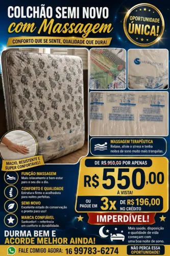 Vendo colchão casal que faz massagem ?