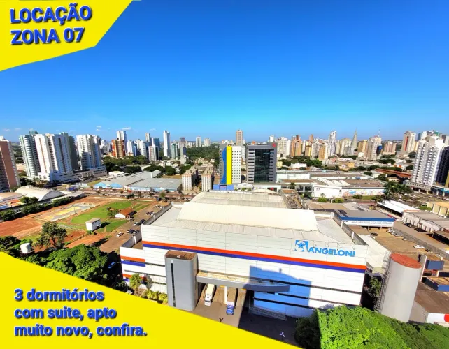 Lindo apto para locação zona 7 ao lado Ageloni 3 domit semi mobiliado