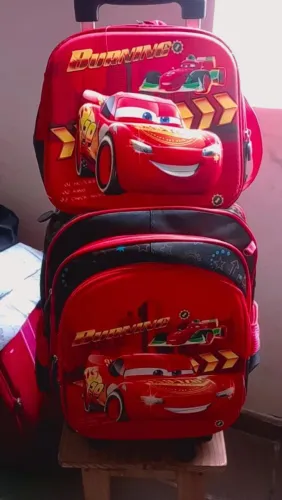 Kit Mochila Lancheira e estojo RELÂMPAGO MCQUEEN 