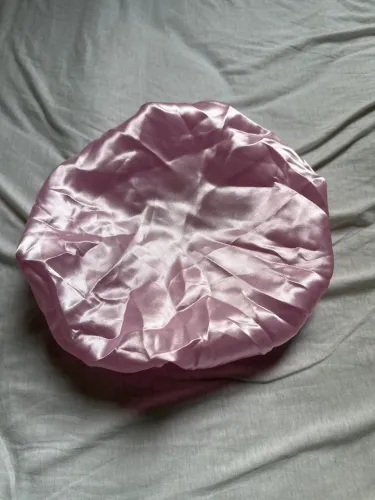 Toca antifrizz rosa de cetim