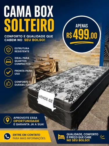 Cama box solteiro