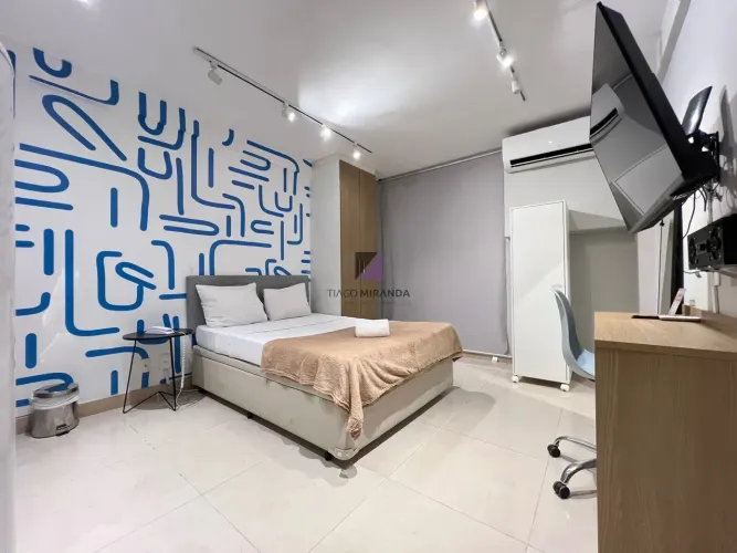 Studio com 23m, frontal, andar alto, no condomínio Casa Mauá, Centro RJ.