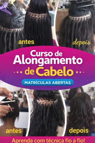 Curso de alongamento de cabelo