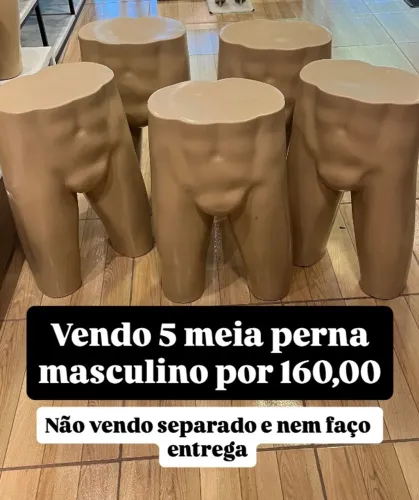 Manequim meia perna masculino usado