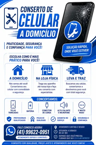Troca de tela  de celular e venda de acessórios 
