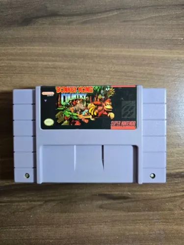 Donkey Kong Country SNES Super Nintendo Original Salvando Perfeito