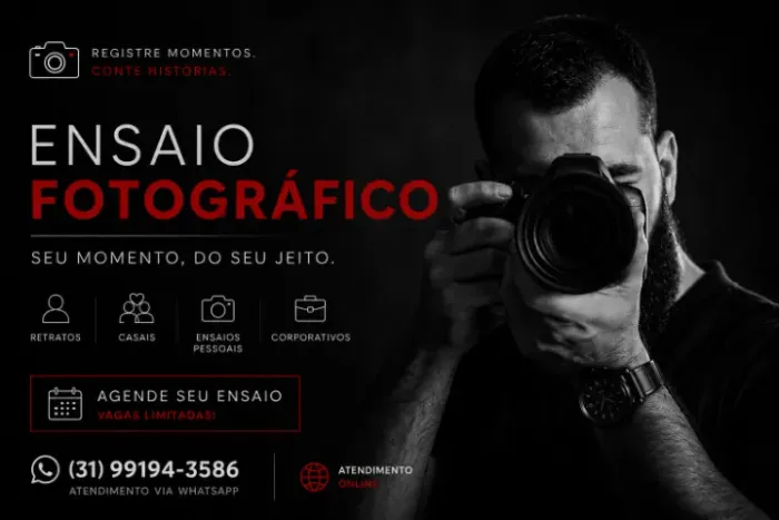 Fotos Profissionais e Pessoais no Conforto da Sua Casa