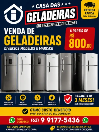 Geladeiras disponiveis