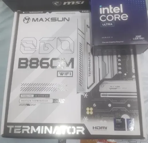 Processador intel i5 Core ultra 225f e placa b860m termintor wifi