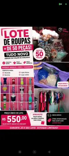 Lote feminino com mas de 50 peças.