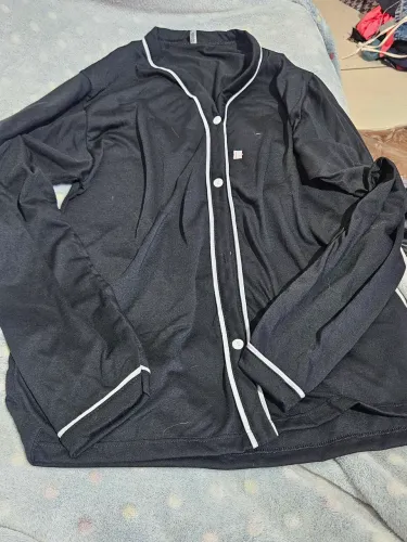 Pijama Longo Americano de Botão Feminino