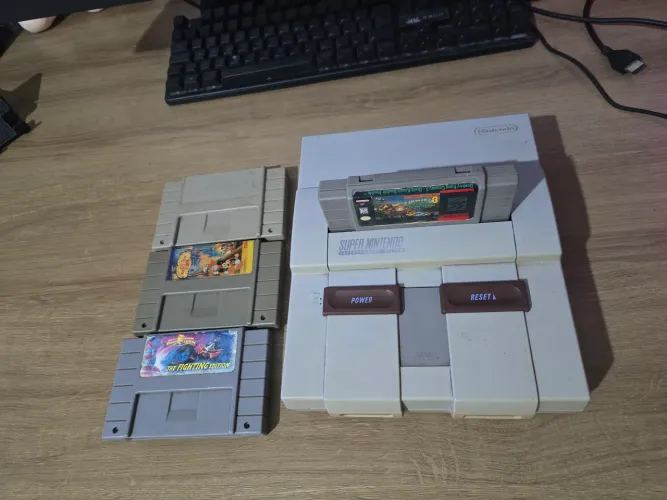 Super Nintendo + 3 Fitas Paralelas
