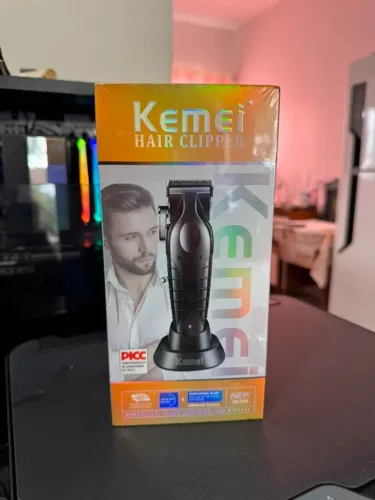 Máquina de Cortar Cabelo Kemei KM-2296 Recarregável Profissional