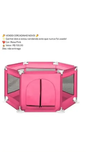 Vendo cercadinho infantil menina