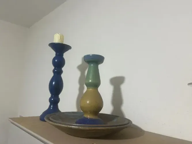 Castiçal de Cerâmica