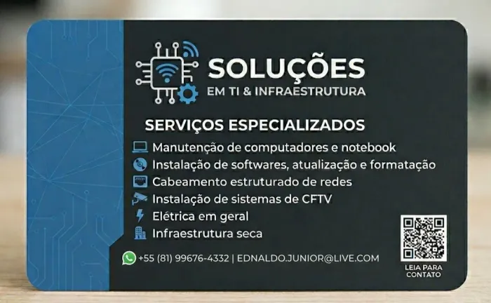 Manutenção de Computadores, Redes, CFTV e Elétrica