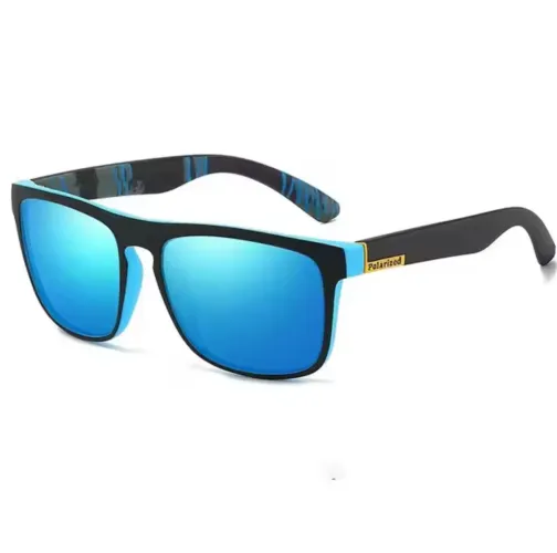 Oculos de sol esportivos polarizados quadrados clássicos masculinos,
