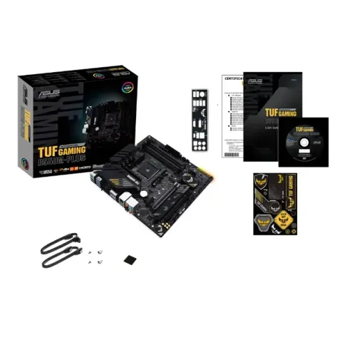 Placa-Mãe Asus TUF Gaming B550M-PLUS, AMD AM4, mATX , DDR4, M.2, Aura para fita RGB