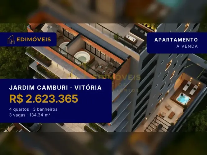 Jardim Camburi: Apartamento 4 suítes com rooftop exclusivo e piscina aquecida