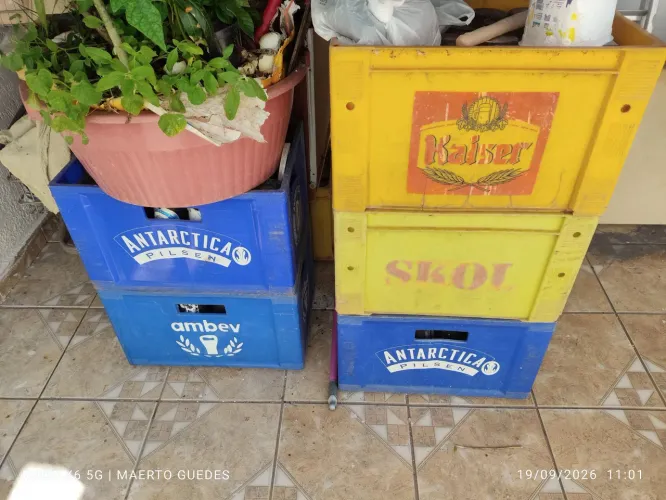 Vendo barato seis vasilhames de cerveja 600ml