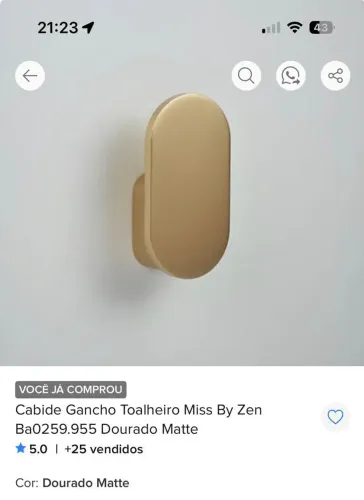 Ganchos cabides 4 unidades - R$ 100,00 cada.
