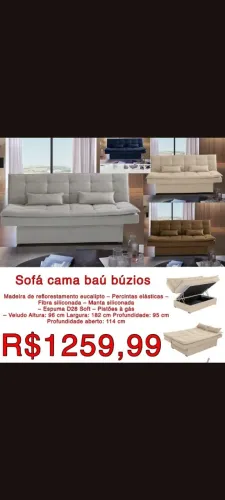 Sofá Cama Baú Búzios
