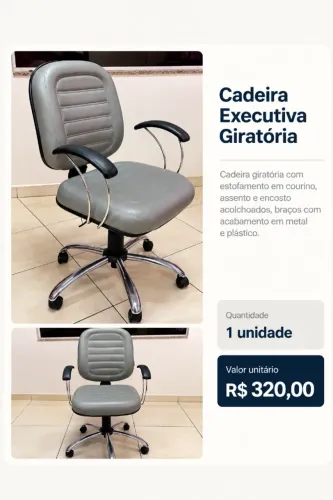 Cadeira executiva giratória