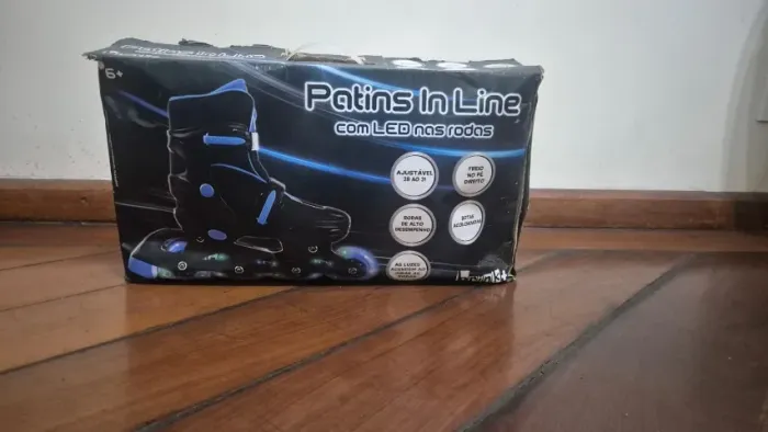 Patins infantil in line com led
