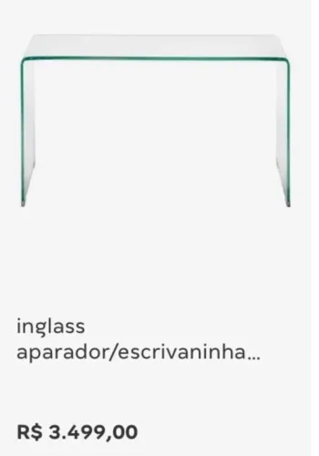 Aparador Tok Stok de vidro modelo in glass