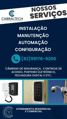 Instalação de equipamentos de segurança eletrônica 