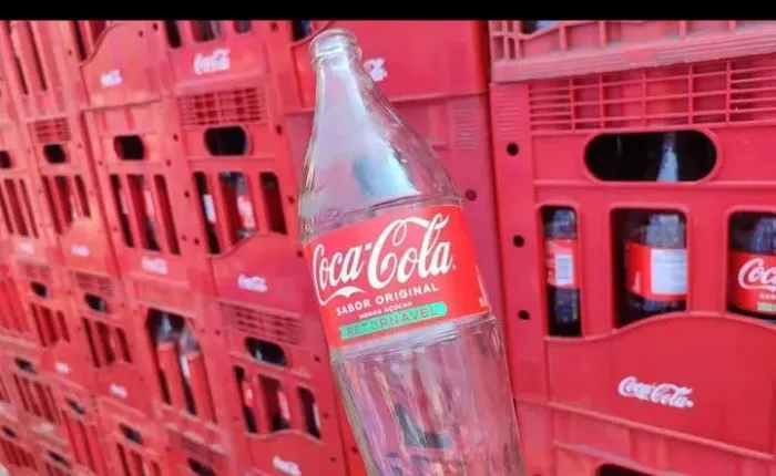 Coca cola de 1 litro de vidro