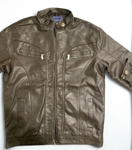 Jaqueta impermeável masculina courino