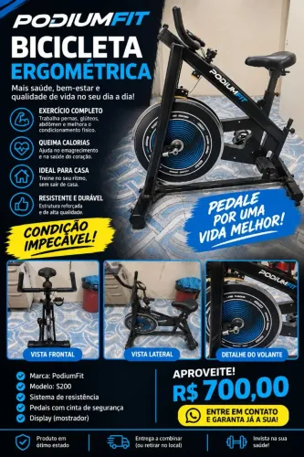Uma bicicleta de ginástica