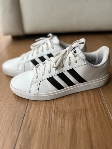 Tênis Adidas Grand Court Branco e Preto - Original 42