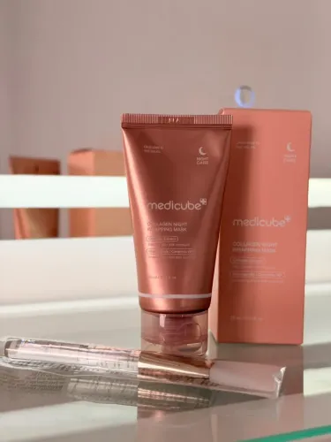 Máscara de colágeno noturna com aplicador