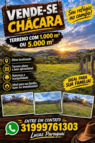 Vendo chácaras de 1000 metros