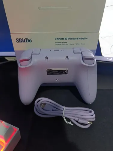Controle 8BitDo Ultimate 2C - Roxo + Receptor + Cabo