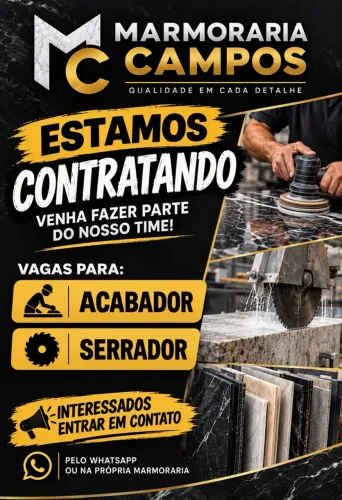 Vagas de serrador e acabador