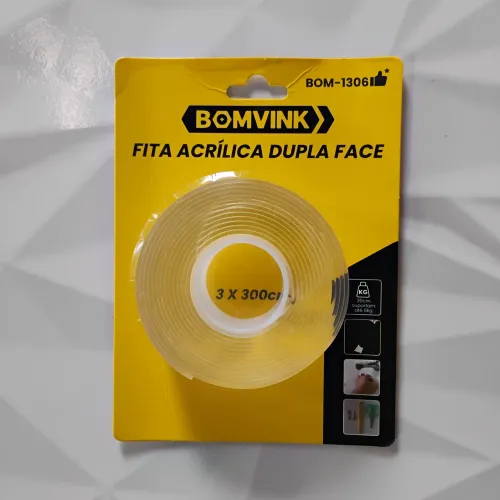 Fita Acrílica Dupla Face Bomvink - Fixação Extrema / Loja Física em Periperi