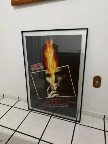 Pôster David Bowie - Ziggy Stardust com Moldura
