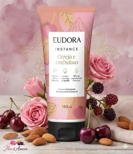 Instance Cereja E Amêndoas Loção Hidratante Corporal Eudora 180ml Pronta entrega