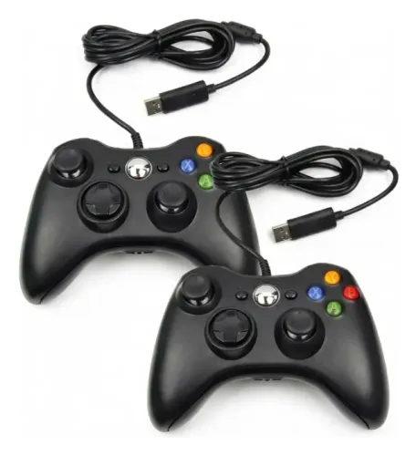 2 Controle Xbox 360 e Pc Com Fio