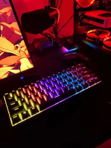 Teclado Mecânico AJAZZ NK61 60% Switch Red RGB Preto