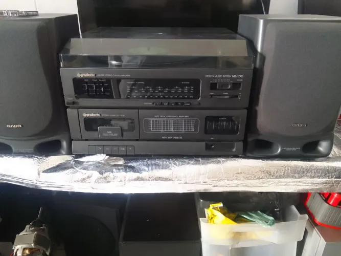 Sisten gradiente tocadisco fita radio tudo funcionando agulha nova com2csixas 110e220 