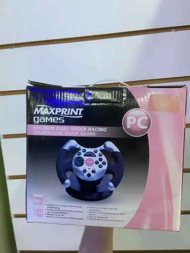 Volante Maxprint Games Dual Shock Racing para PC - Novo Lacrado | R$ 130,00