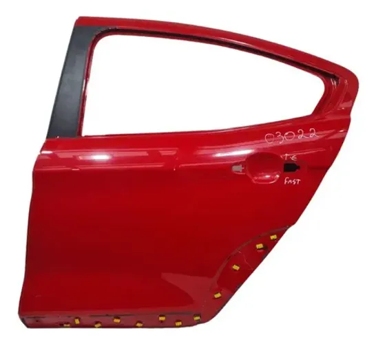 Porta Traseira Esquerda Fiat Fastback 2022 2025 Vermelho Traseira Esquerda Vermelha
