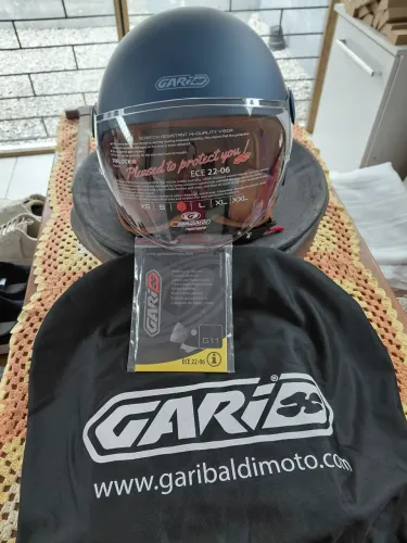 Capacete Garibaldi G11 Retrô Azul Fosco - NOVO sem uso
