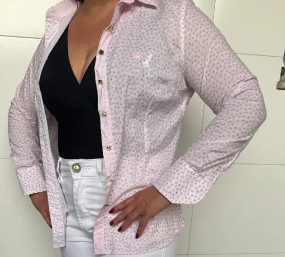 Blusa Dudalina rosa claro